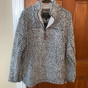 True Grit fuzzy frosted tip pullover